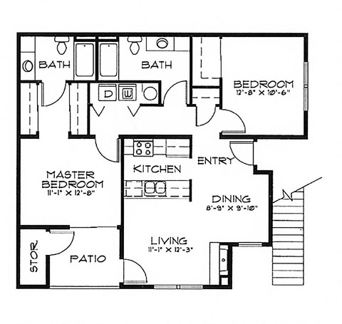 Fountain Valley 2 Bed 2 Bath 992 SF